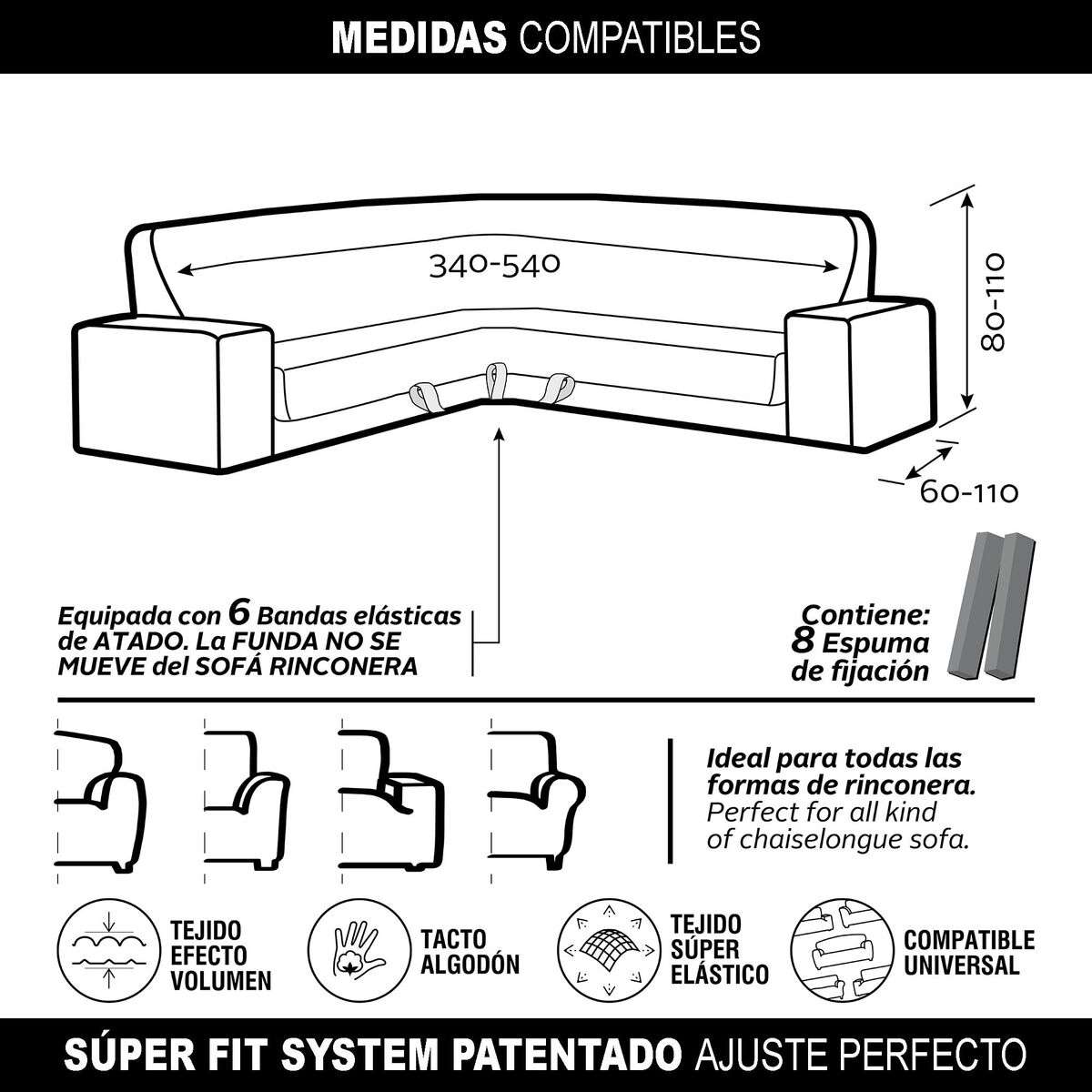 Sofa Cover Sofaskins NIAGARA (Refurbished A)
